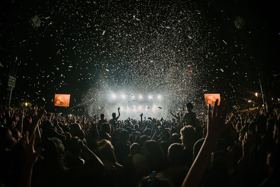 Público en un show de música en vivo